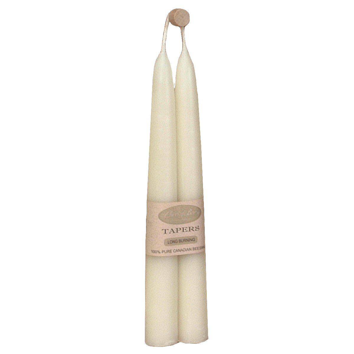 Cheeky Bee 6" Ivory Natural Beeswax Taper Candles