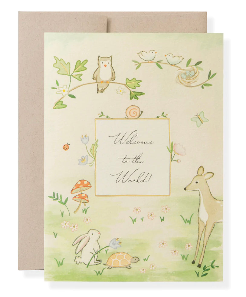 Woodland Baby Greeting Card