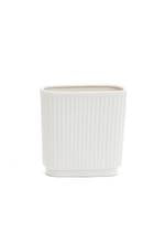 Medium White Oval Vase
