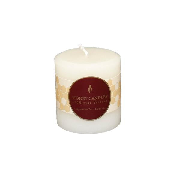 Honey Candle 3" Pearl Pillar Beeswax Candle