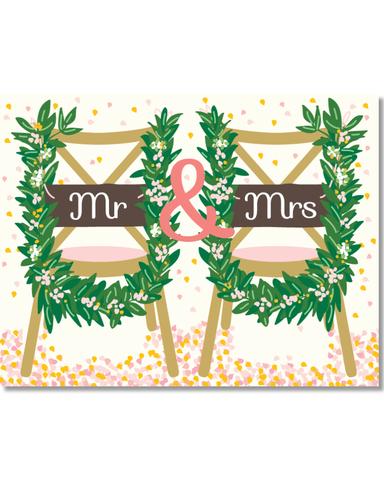 Wedding Card- Mr. & Mrs. Chairs