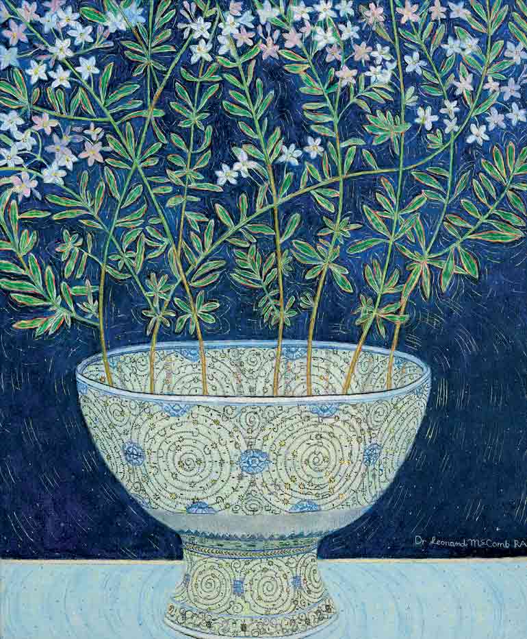 Card- Jasmine Flowers In a Turkish Bowl