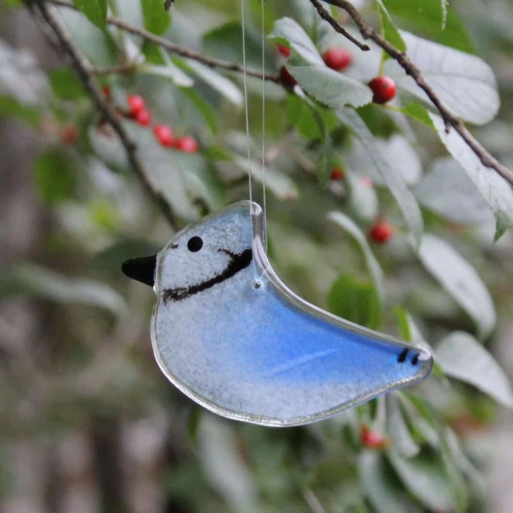 The Glass Bakery - Blue Jay Hanging Ornament