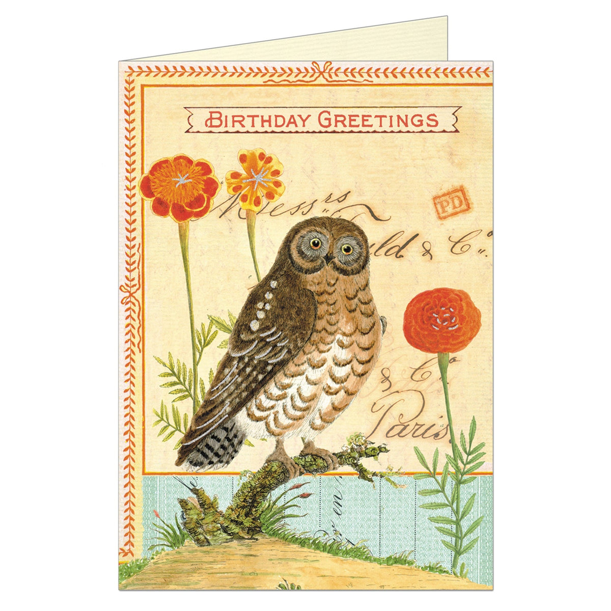 Birthday Greetings Owl Card
