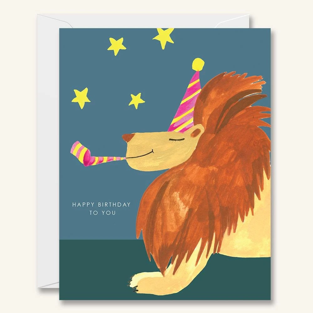 Birthday Card: Roaring Birthday Lion