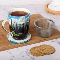 McIntosh Tea Mug w/ Infuser and Lid - Harris Lake in Algonquin