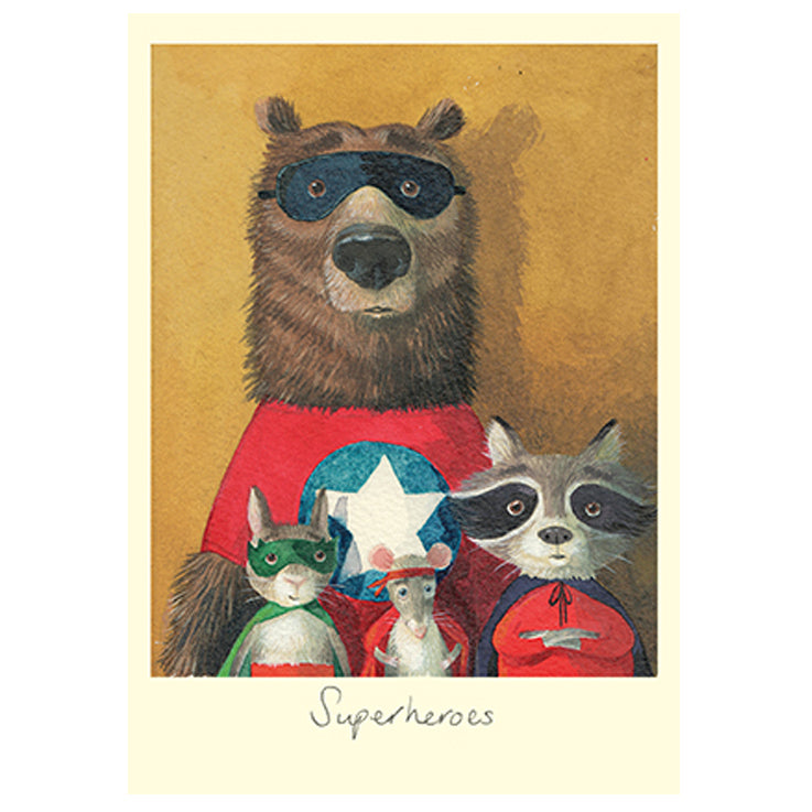 Card- Woodland Animal Superheroes