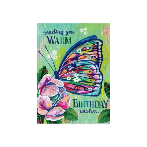Sending You Warm Birthday Wishes Butterfly Card