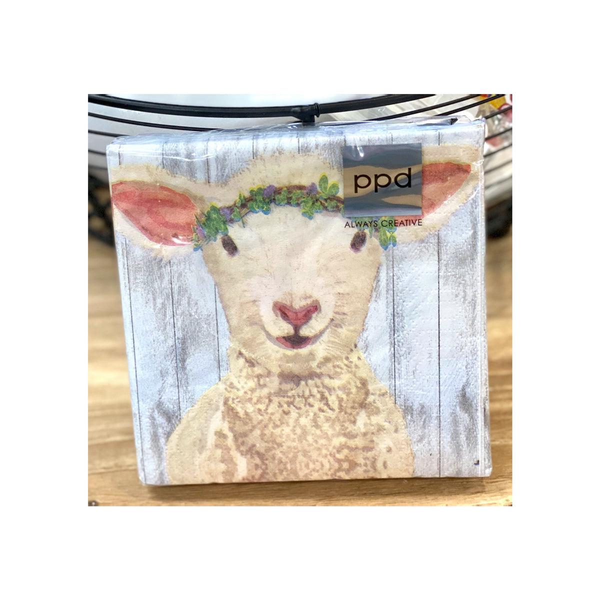Napkins- Maisie The Lamb With A Flower Crown