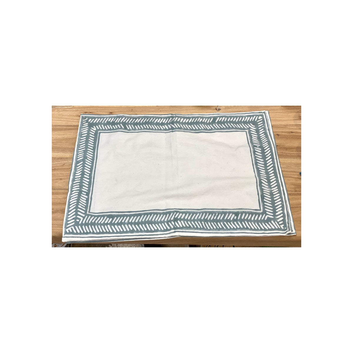 Cotton Placemat- Seagreen & White Boarder