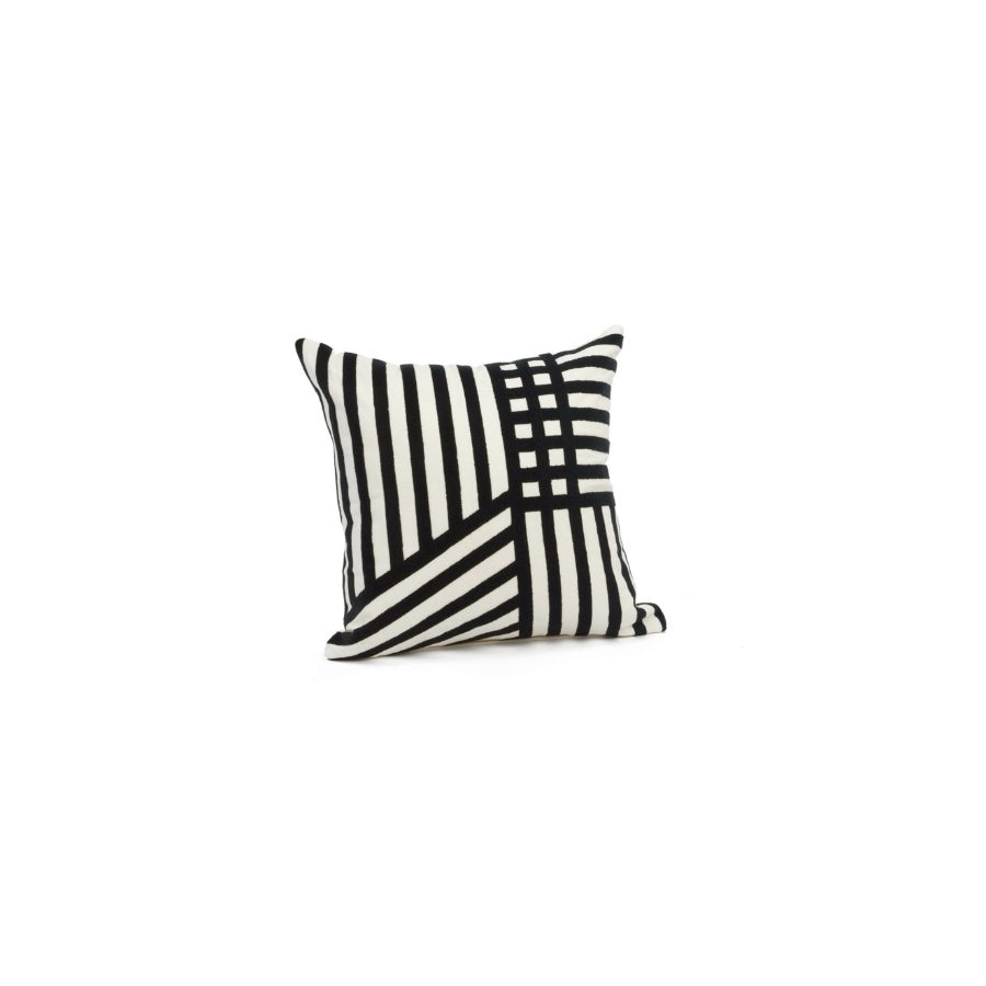 Black & White Stripe Throw Pillow