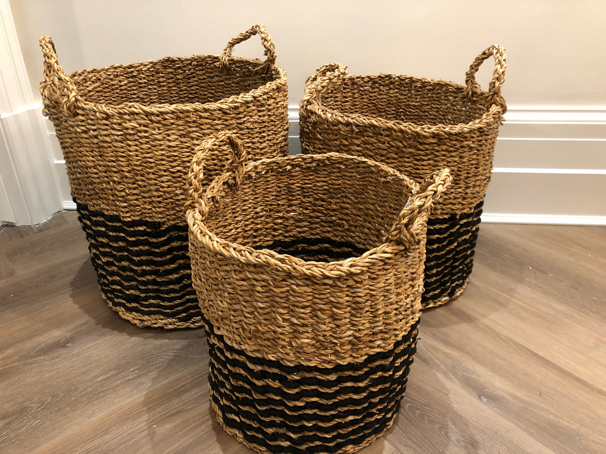 Natural Seagrass Woven Baskets