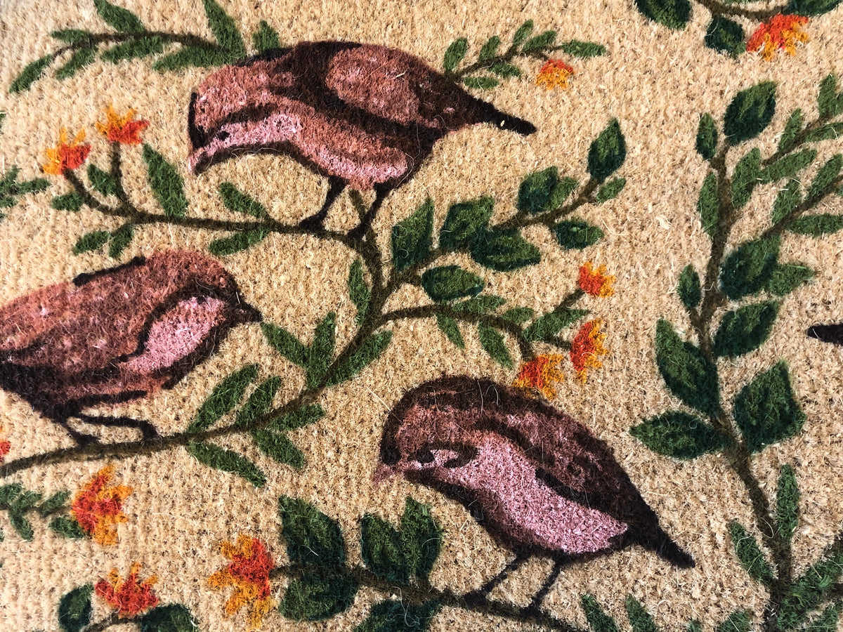 Purple Birds & Vine Doormat