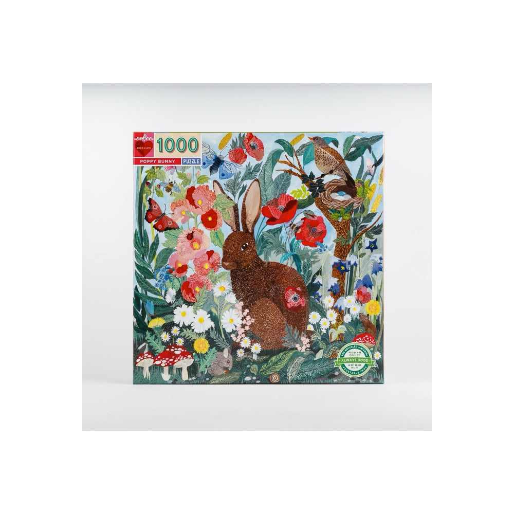 eeBoo 1000 Piece Puzzle- Poppy Bunny