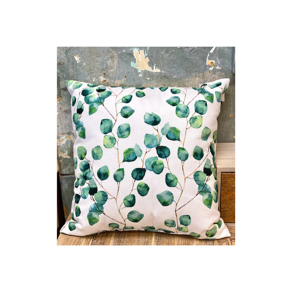 Pillow- Watercolour Nesting Bird & Leaf Design