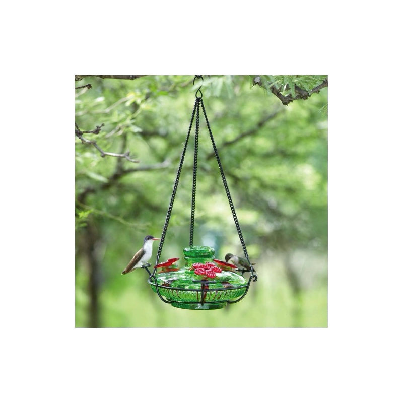 Parasol Pot de Creme Dual Hummingbird Feeder- Green