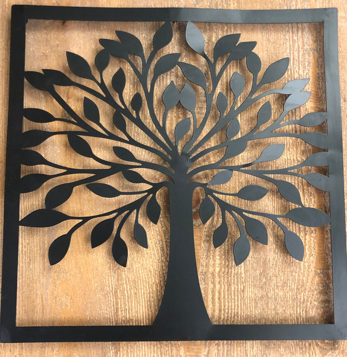 Metal and Wood Wall Decor Tree