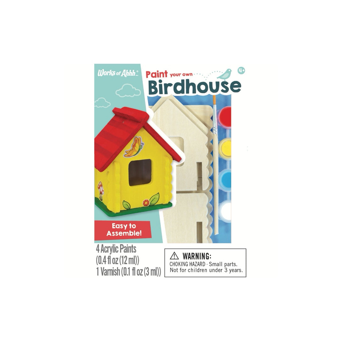 Buildable Small Birdhouse Wood Paint Kit