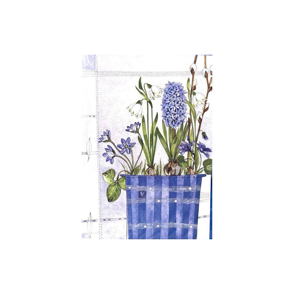 Greeting Card- Blue Blossoming Hyacinths