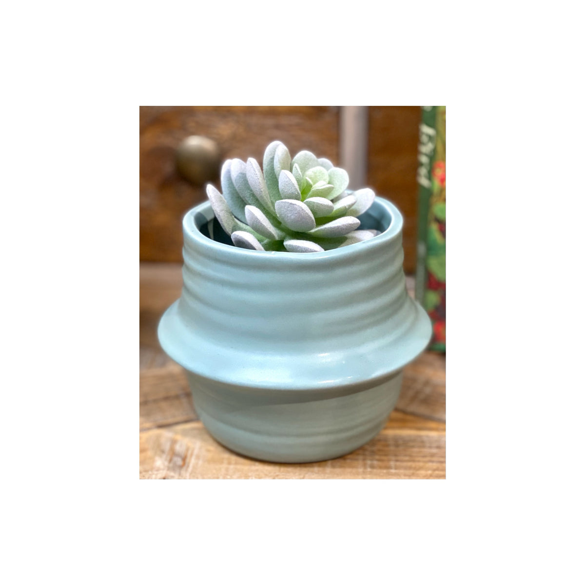 Pastel Aqua Ceramic Vase