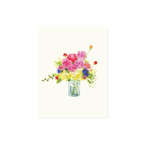 Felix Doolittle Occasion Card- Flowers In Blue Jar