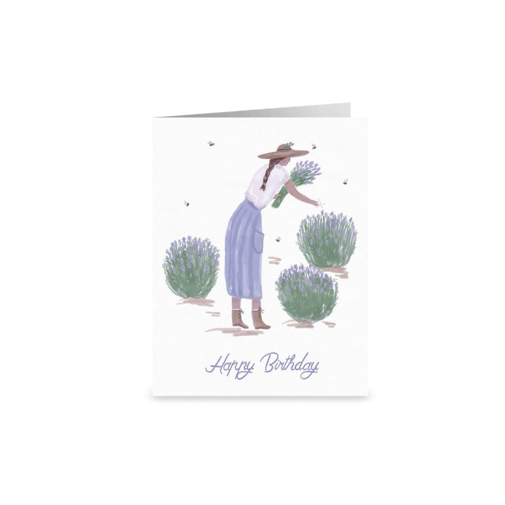 Ingrid Press Lavender Gardener Birthday Card