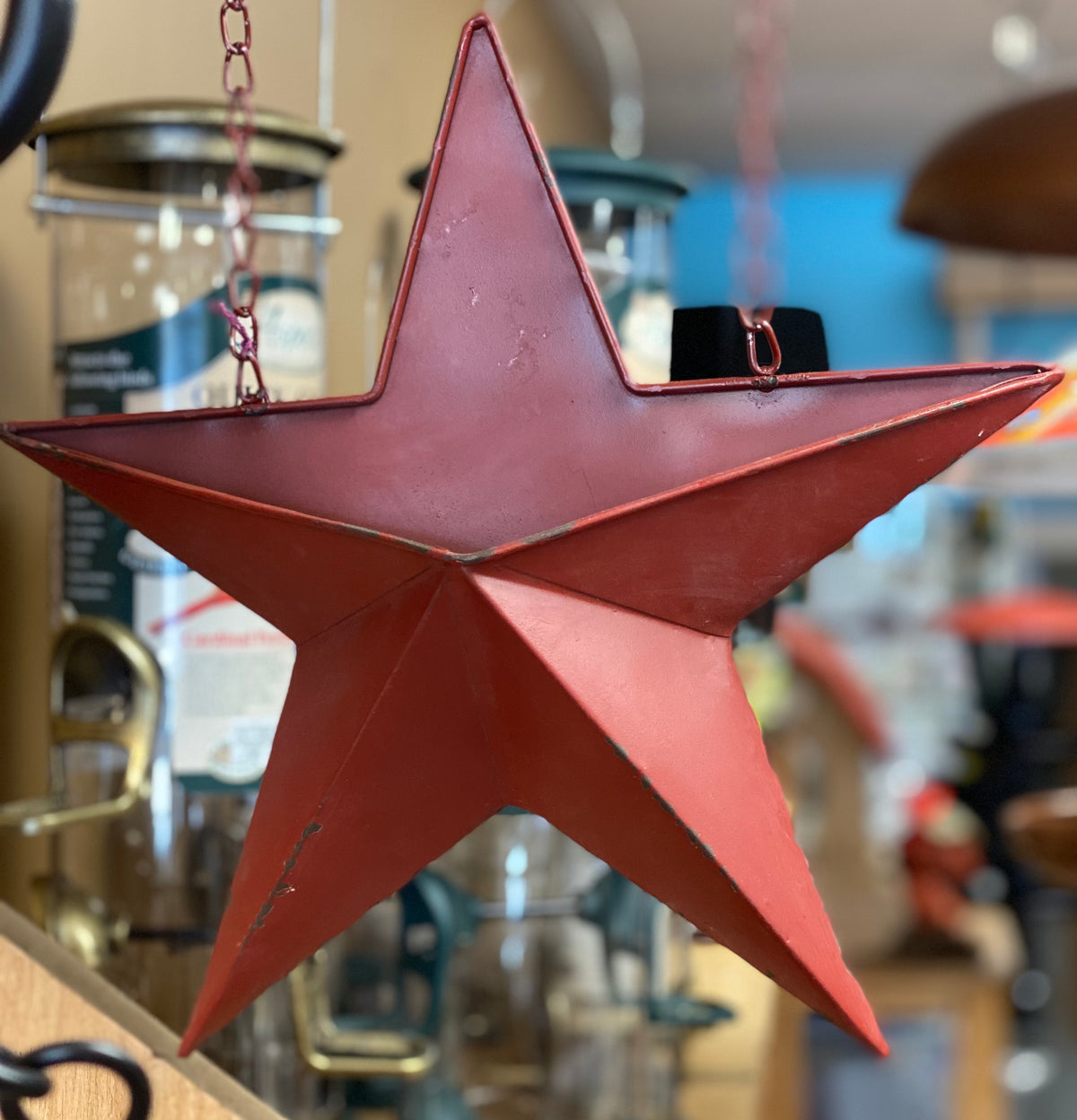 Red Two Sided Star