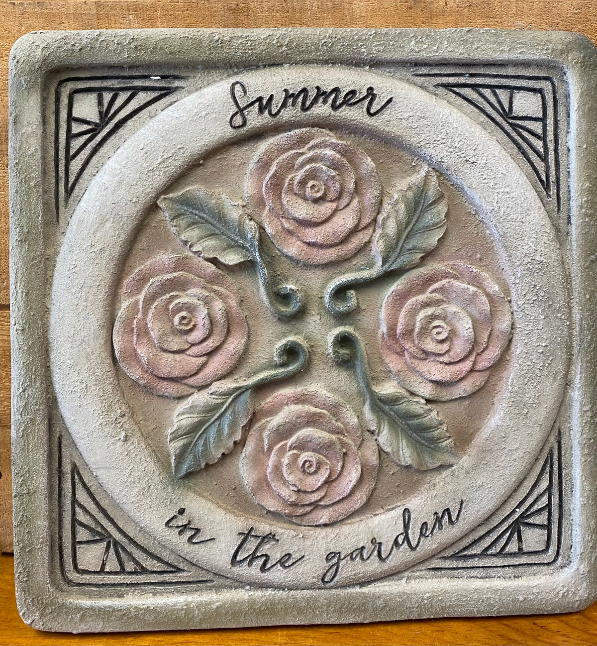 Concrete Stepping Stone: Summer in the Garden
