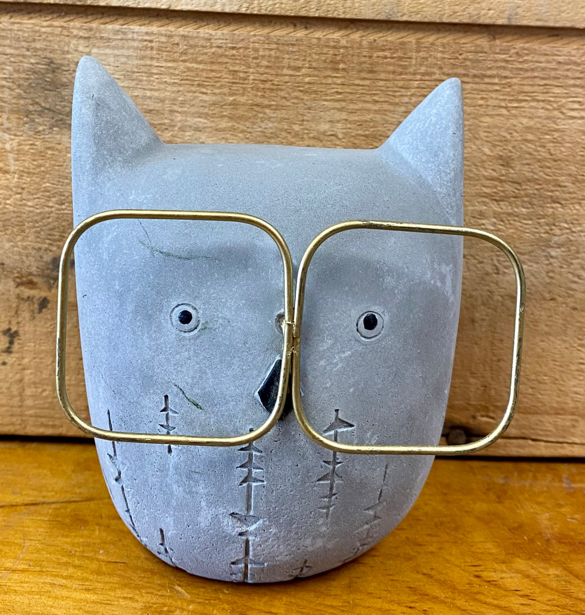 Concrete Owl With Glasses