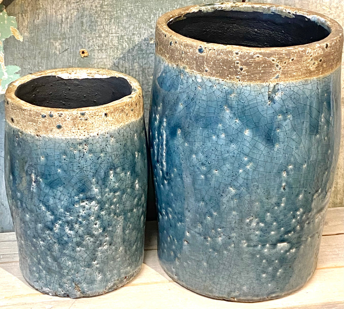 Ceramic Vase- Country Blue