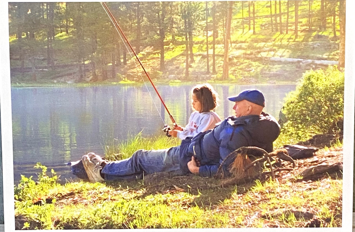 Retirement Card- Grandpa and Granddaughter Fishing