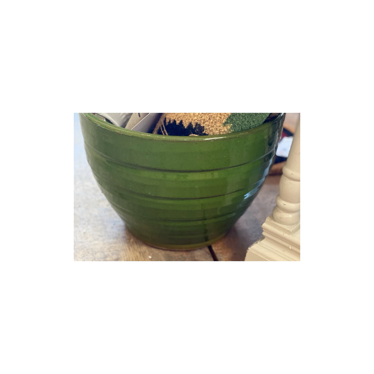 Large Green Ceramic Planting Pot