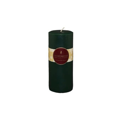 Honey Candle 7" Forest Green Round Pillar Candle
