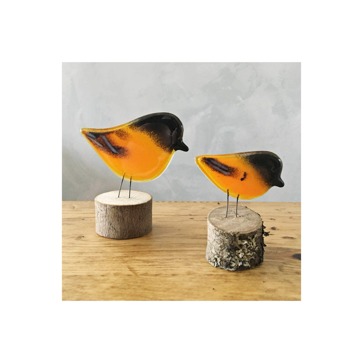 The Glass Bakery- Baltimore Oriole With Perch