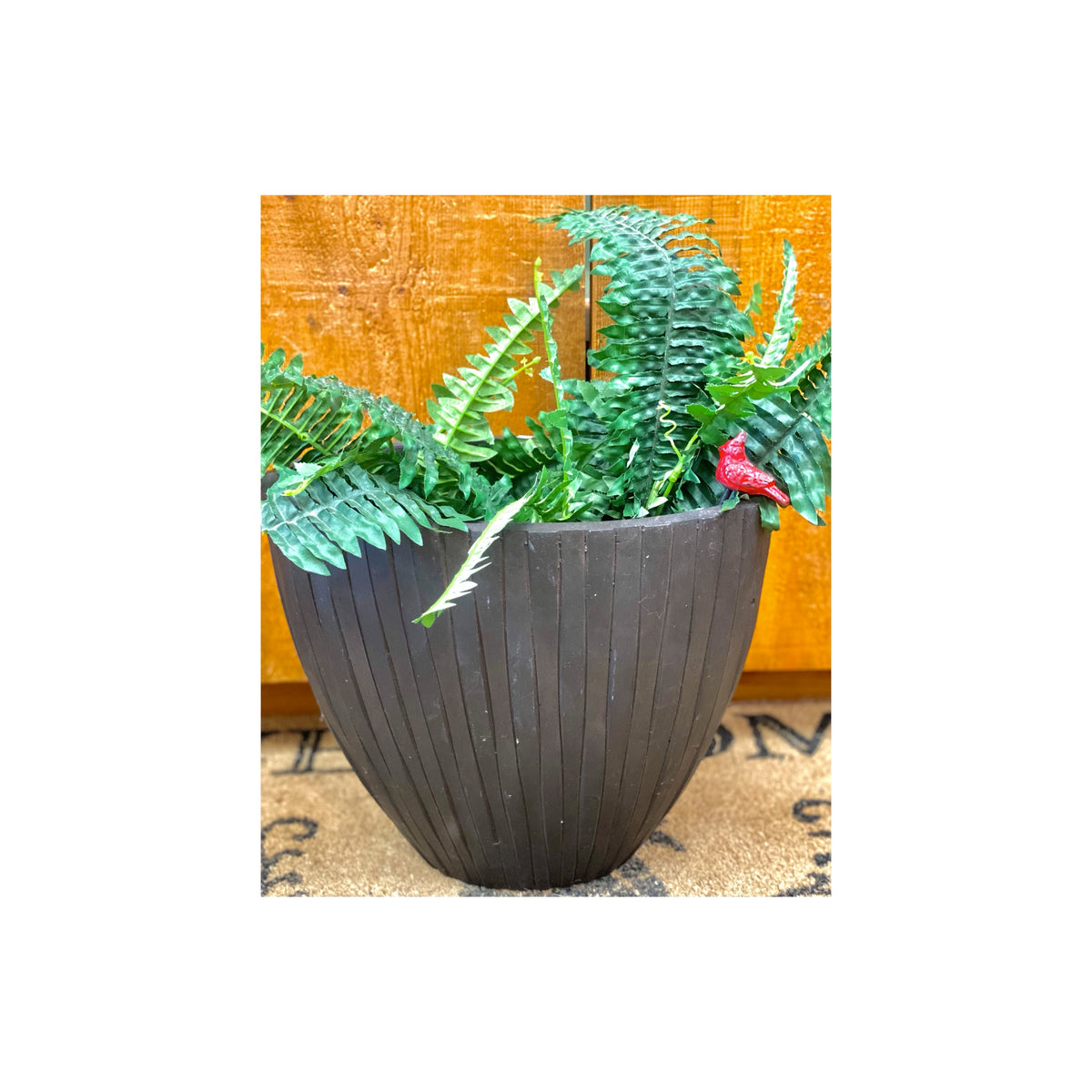 Medium Oval Woven Brown Pot