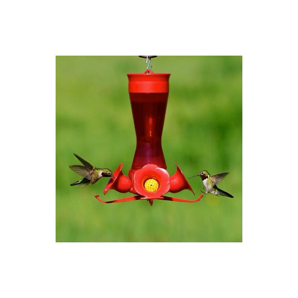 Perky Pet 4 Flower Hummingbird Feeder- Red