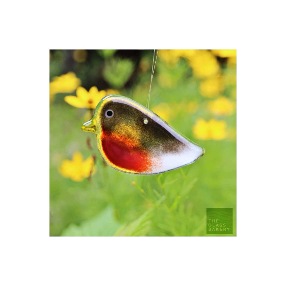 The Glass Bakery- American Robin Hanging Ornament