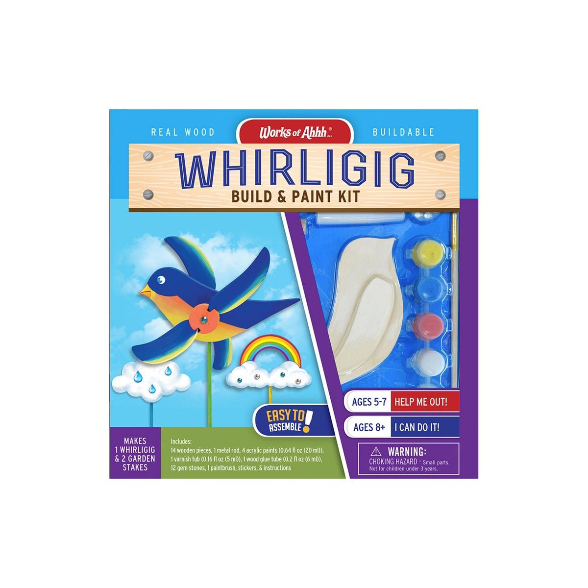 Buildable Whirligig Wood Paint Kit