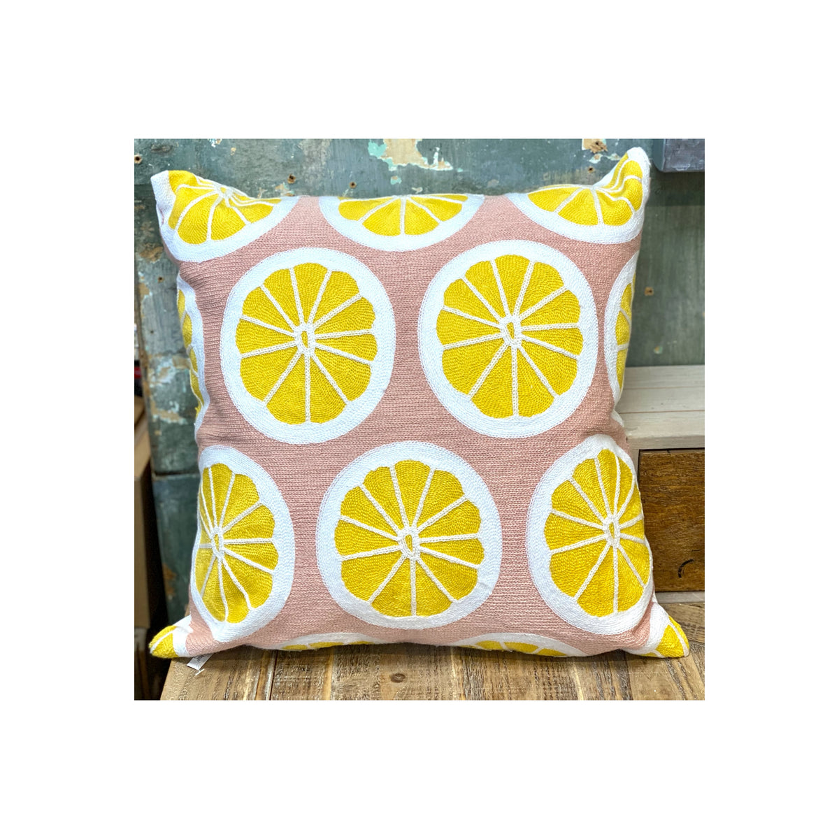 Pillow- Lemons On Pink