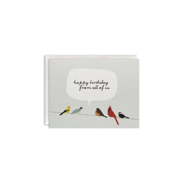Birds on a Wire Birthday Card