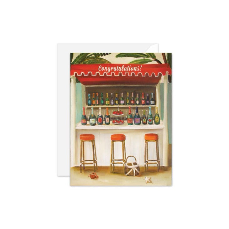 Janet Hill Card- Congratulations! Champagne Shack