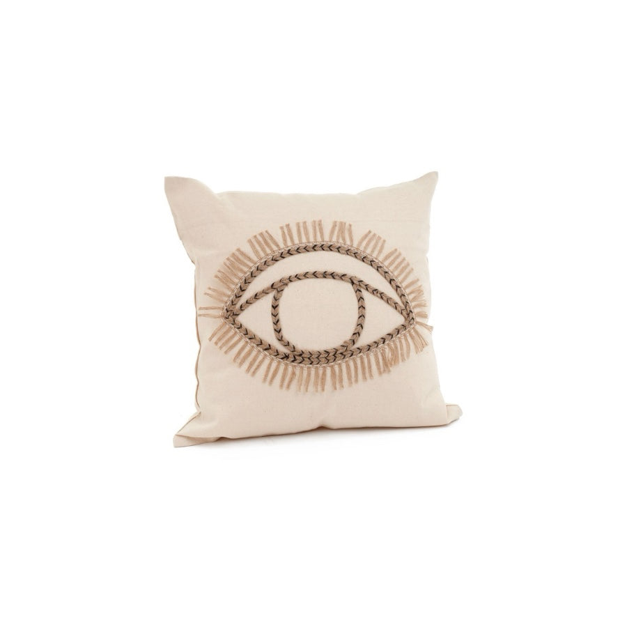 Eye Embroidered Throw Pillow