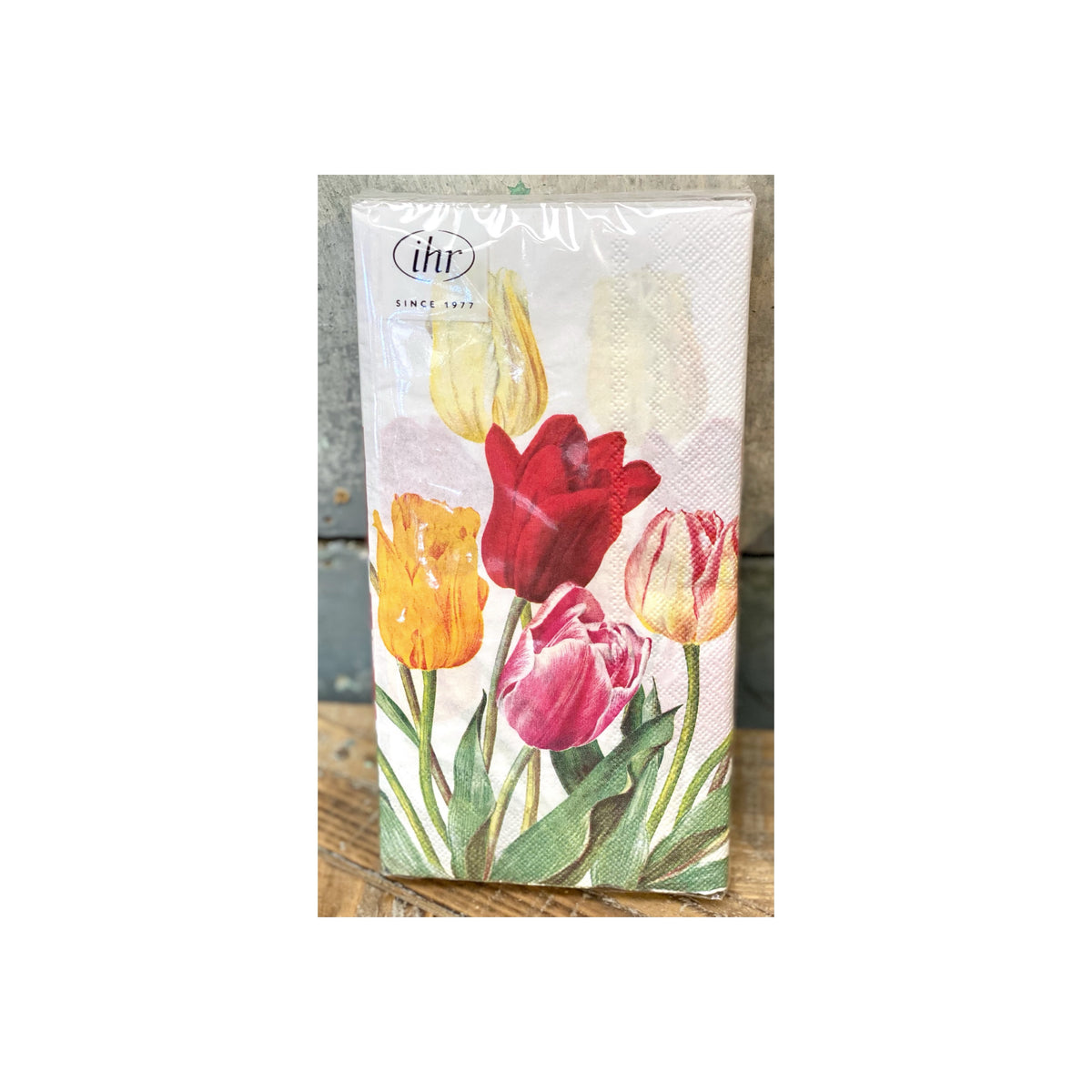 Buffet Napkins: Red & Pink Tulips