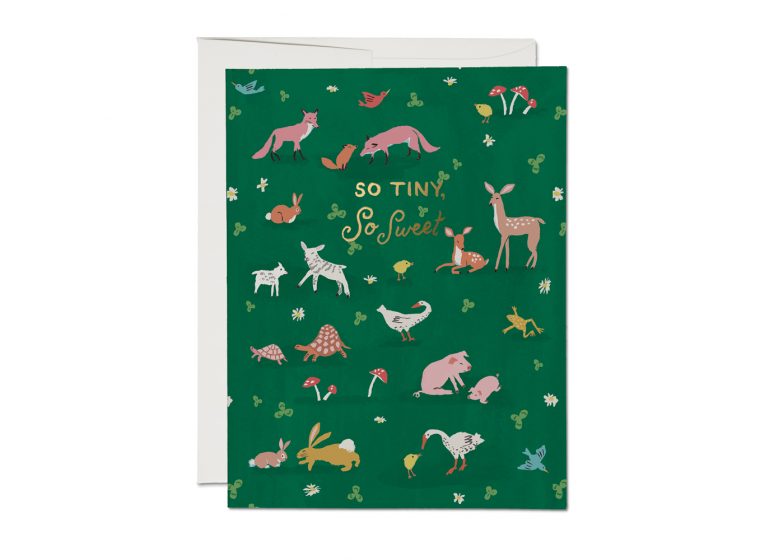 Baby Card: So Tiny, So Sweet Woodland Animals