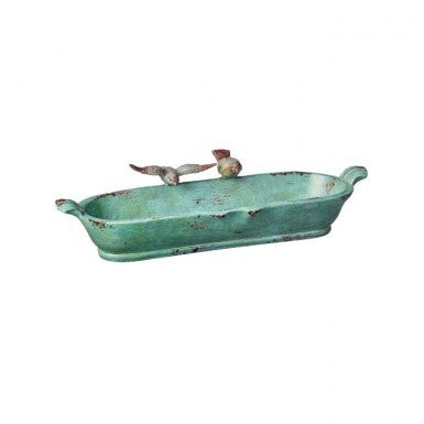 Resin Patina Bird Bath