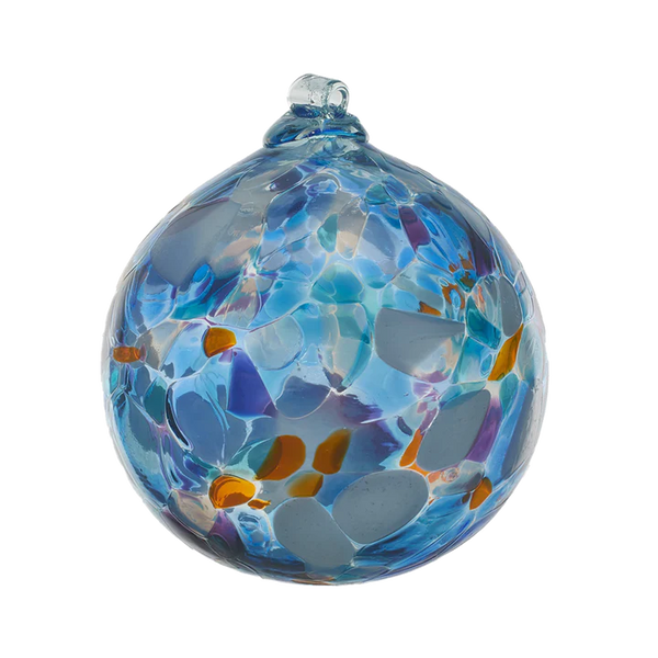 Kitras Calico Glass Ball 6" - Stormy Sea
