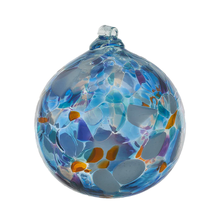 Kitras Calico Glass Ball 6" - Stormy Sea