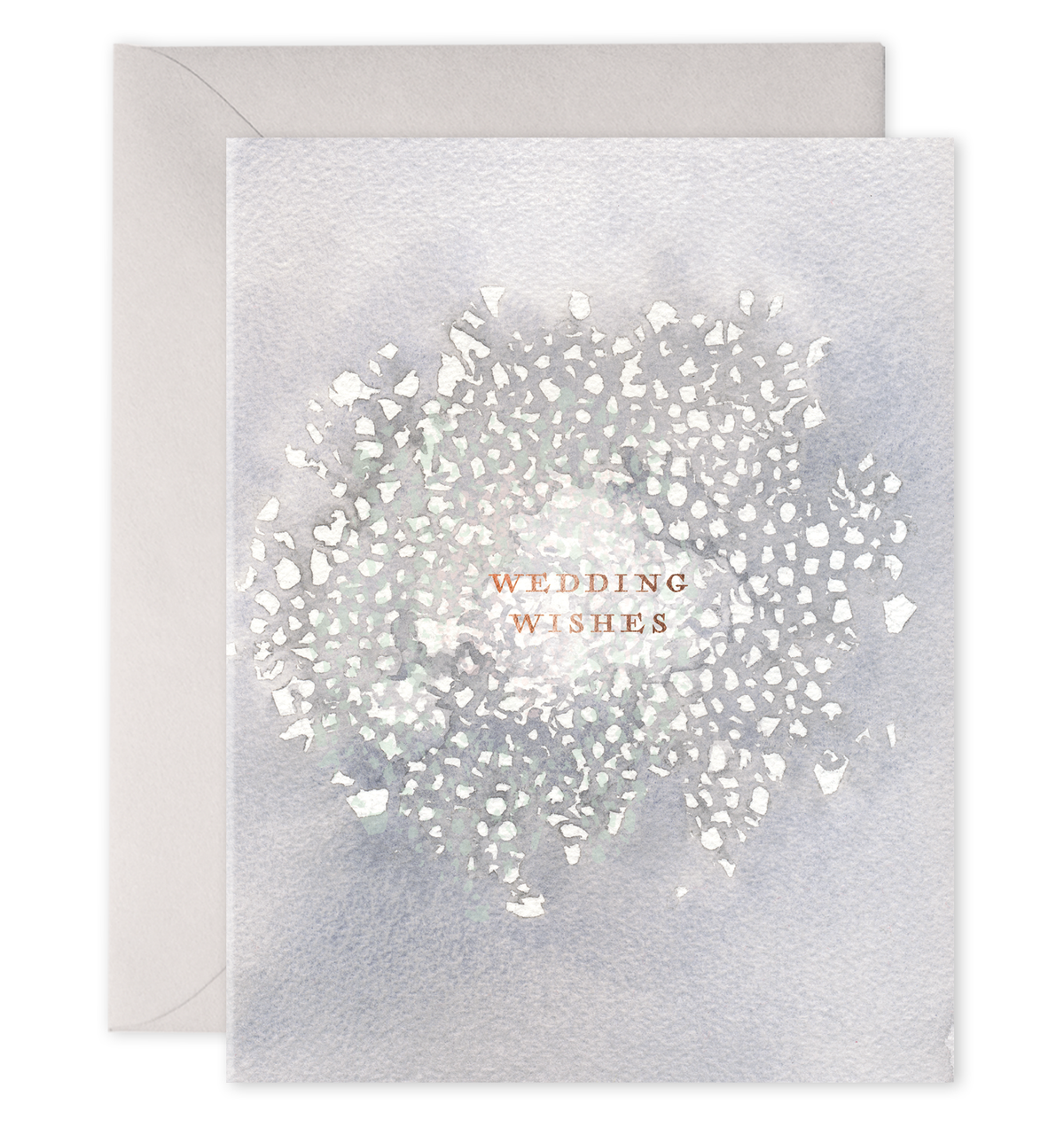 Wedding Card- Grey Watercolour Wedding Wishes