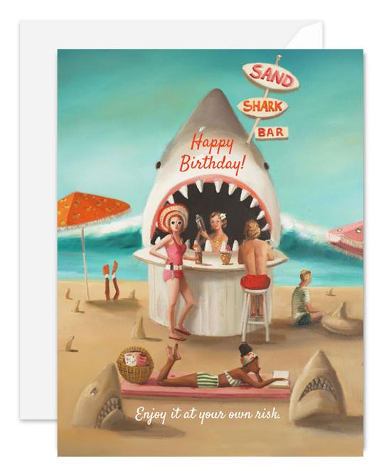 Birthday Card: Sand Shark Bar
