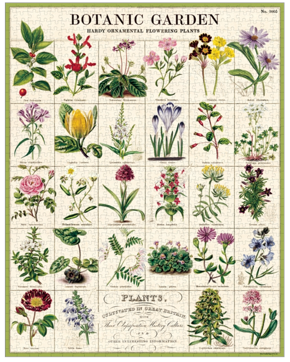 Cavallini 1000 piece Vintage puzzle - Botanic Garden